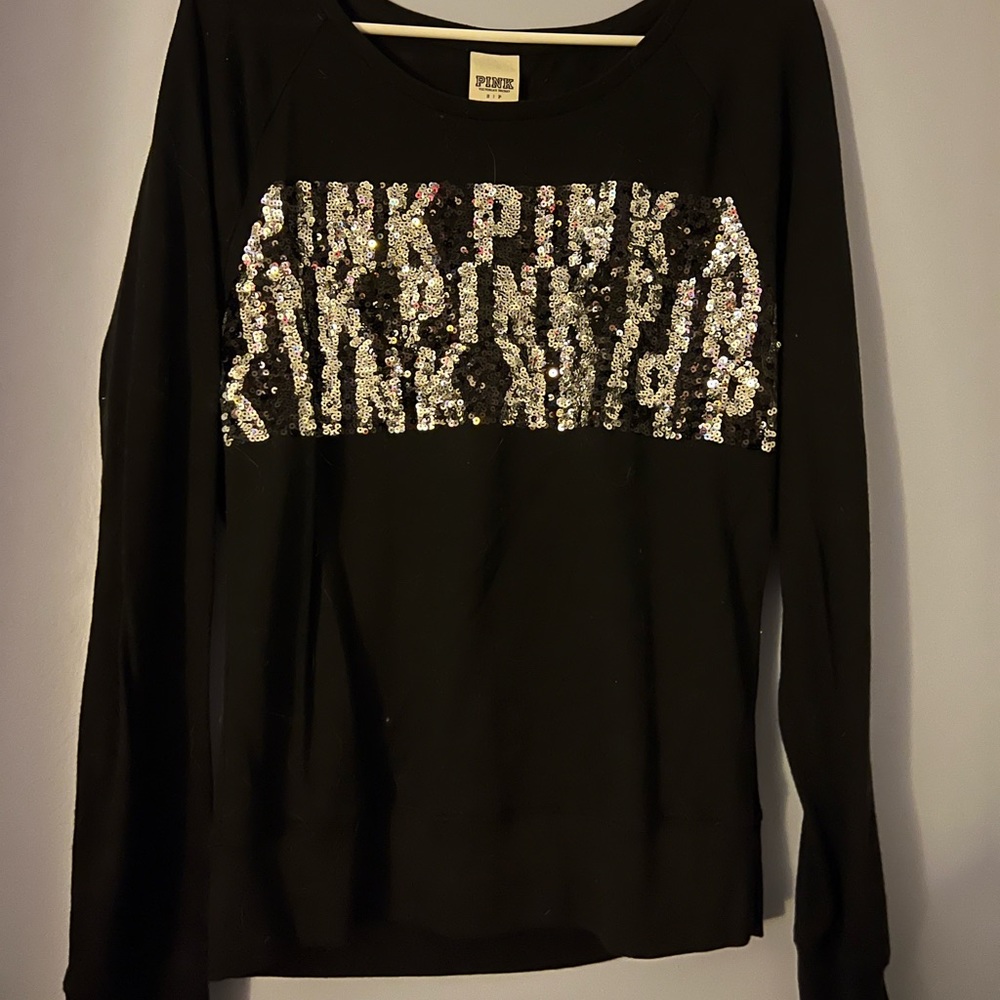 Victoria’s Secret PINK sequin black shirt